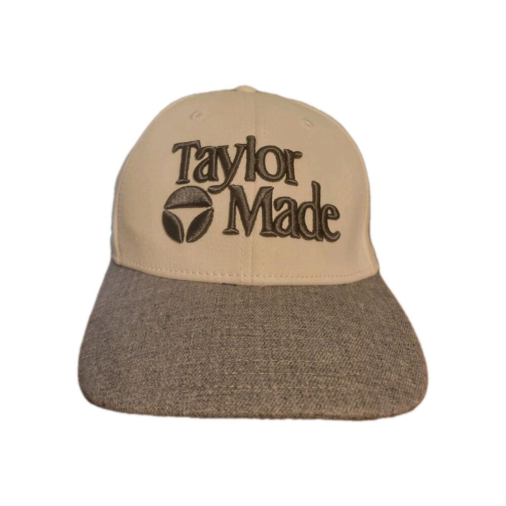 Taylor Made Golf Hat Cream/Gray Large/XL  Cotton Spandex Preowned